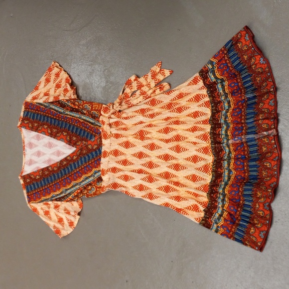 Super Cute Boho V Neck Wrap Dress - Picture 4 of 11